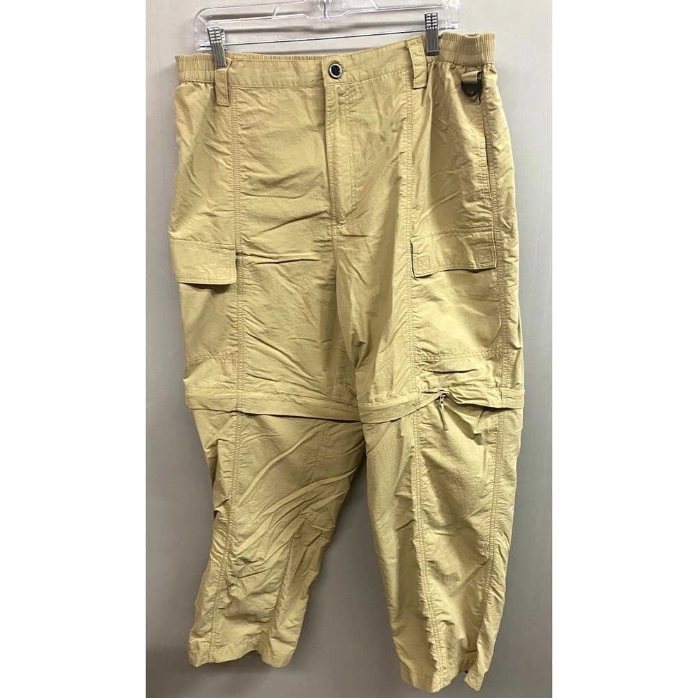 Reel Legends Convertible Pants Mens 30L Beige Cargo Outdoor Fishing Performance